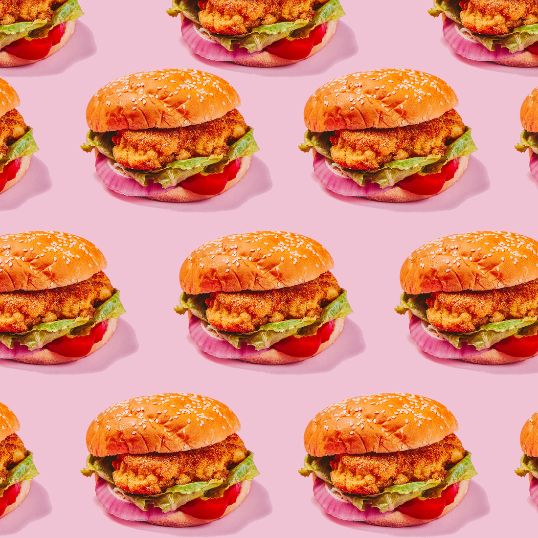 Hamburguesa de pollo empanizado