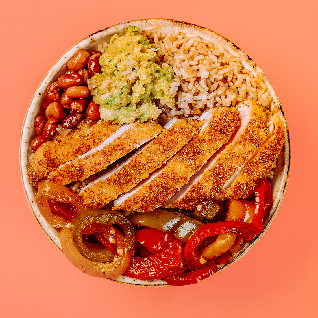 Bowl de fajitas de pollo