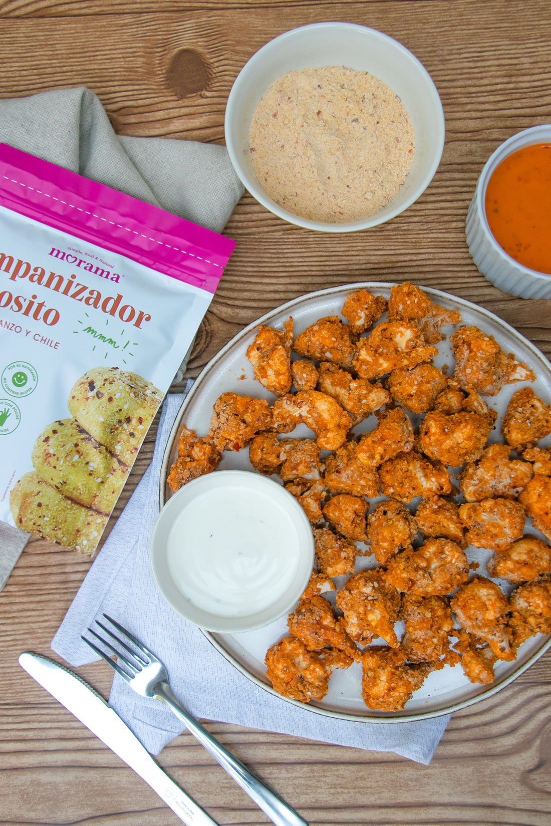 Alitas buffalo de coliflor