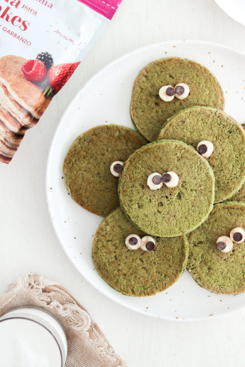 Mini-monster Hotcakes de Espinaca