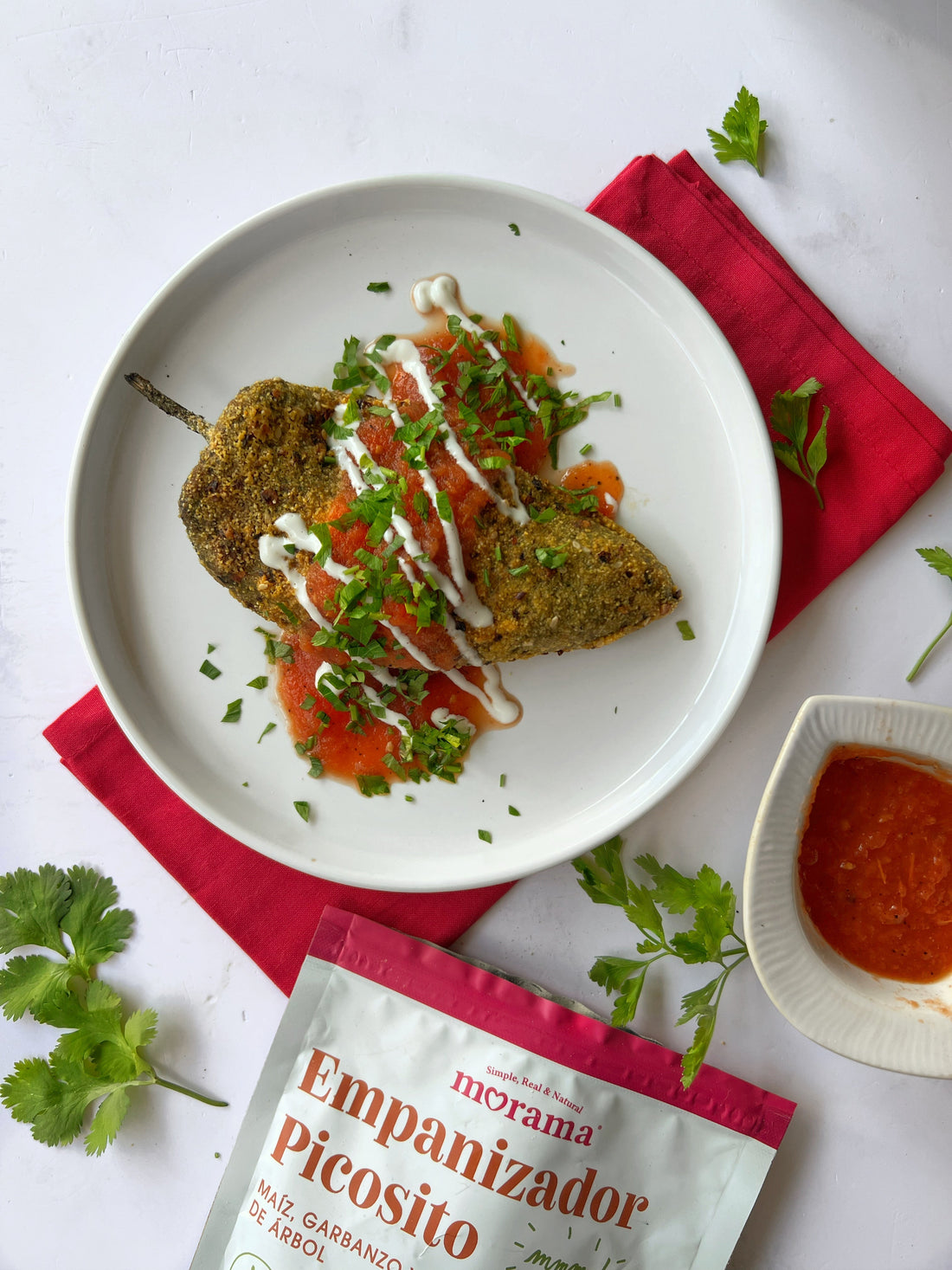 Chile poblano relleno de carne con papas