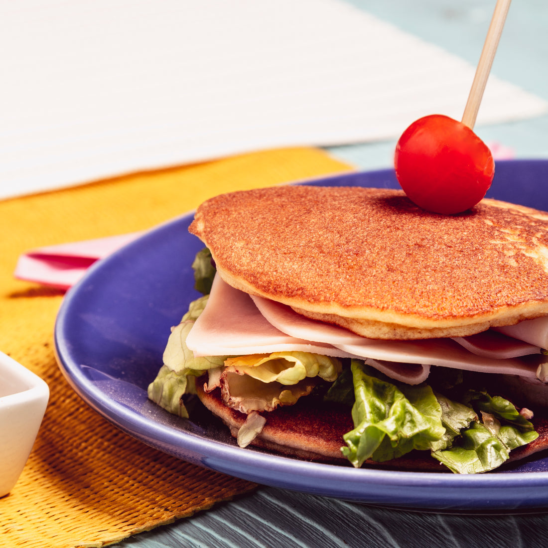 Sandwich de hotcake keto