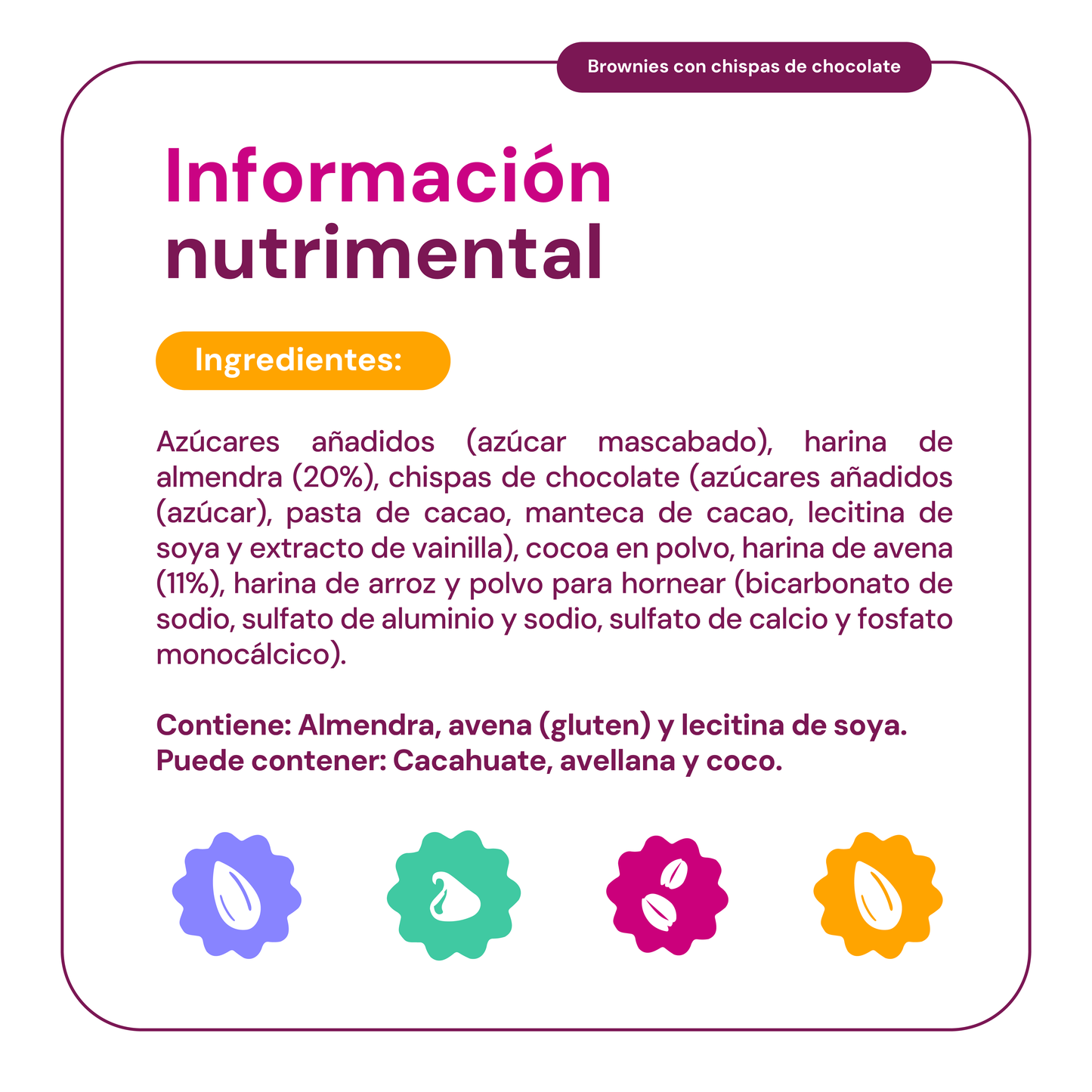 6 Piezas Harina para Brownies con Chispas de Chocolate