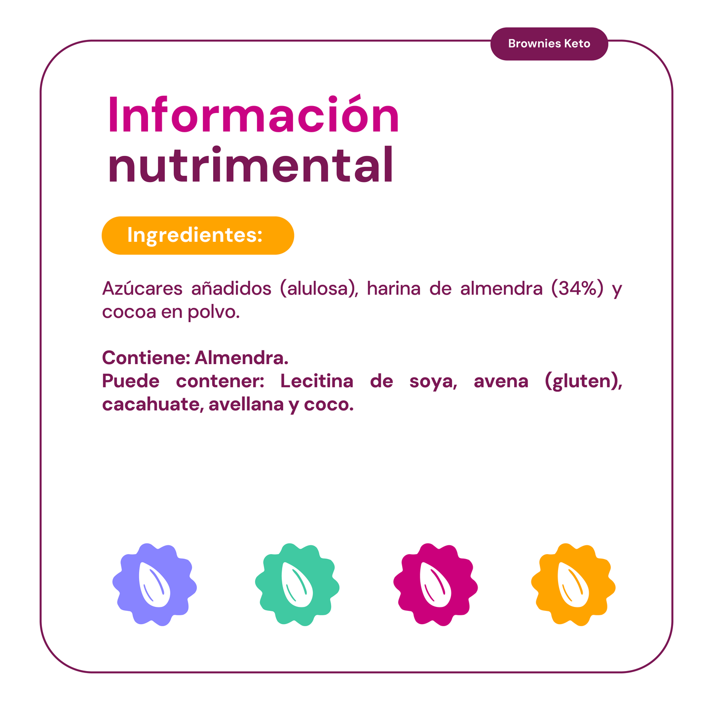 6 Piezas Harina para Brownies Keto