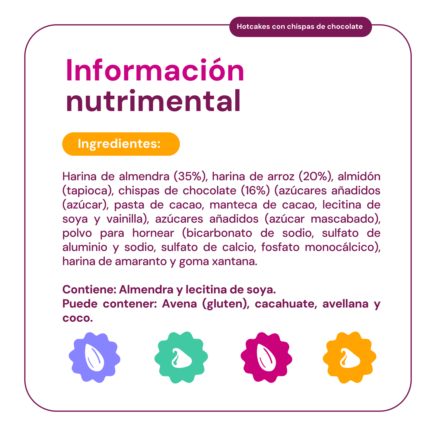 6 Piezas Harina para Hotcakes con Chispas de Chocolate