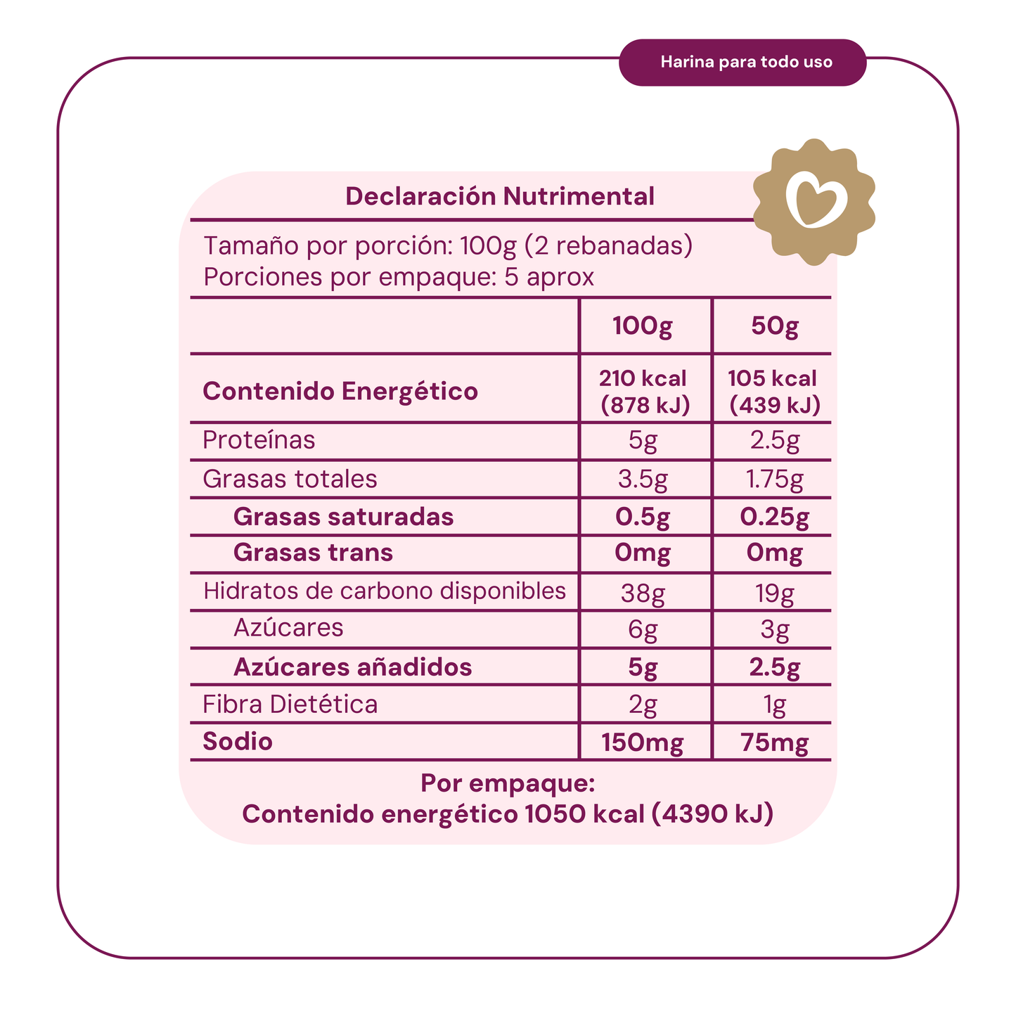 6 Piezas Harina para Todo Uso