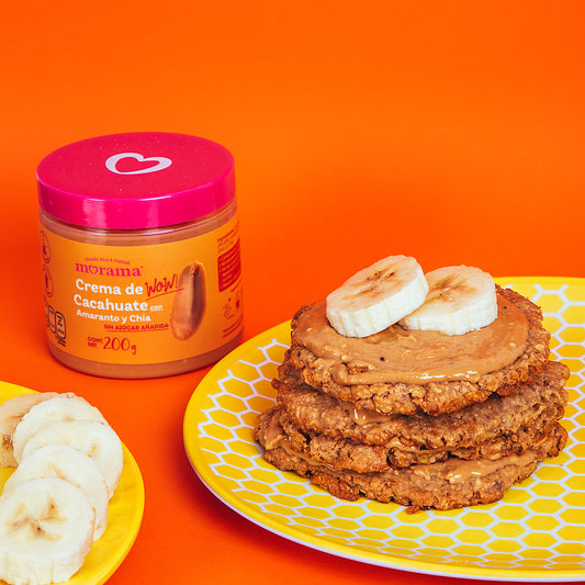 Galletas de plátano y crema de cacahuate