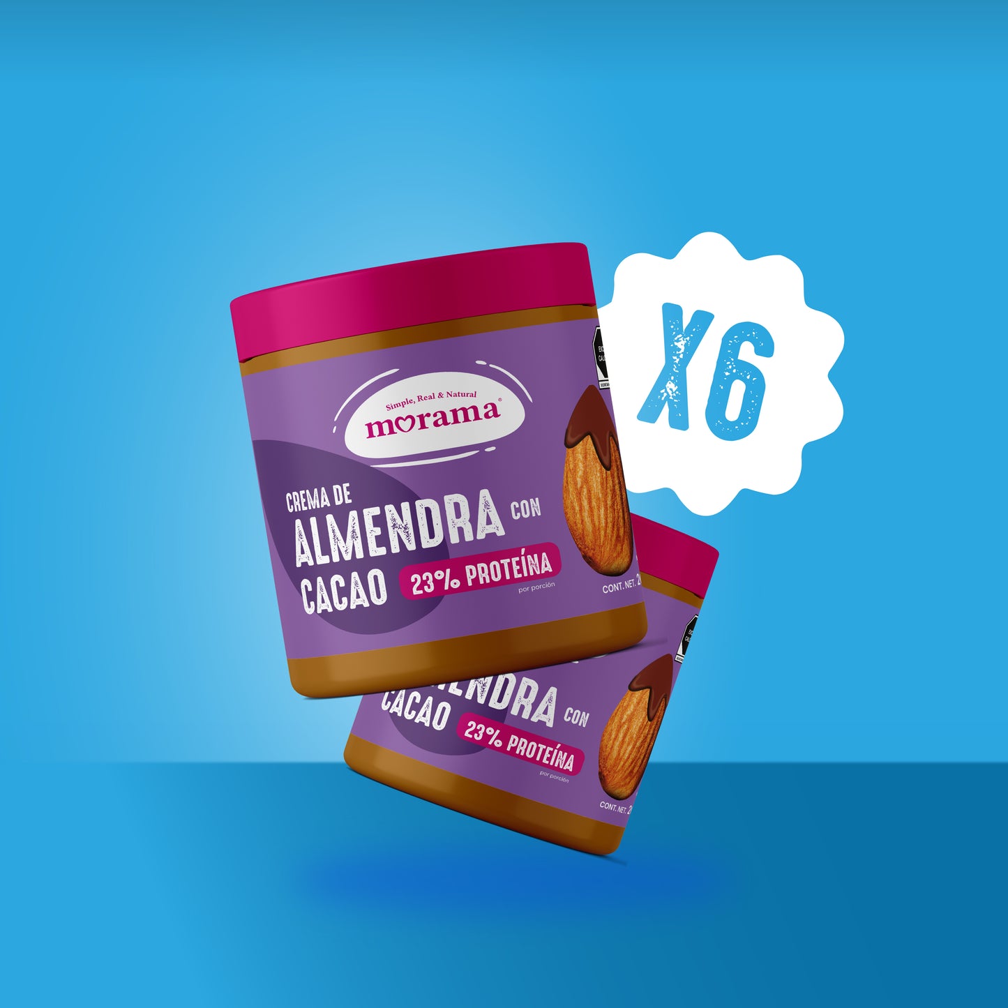 6 Piezas Crema de Almendra con Cacao