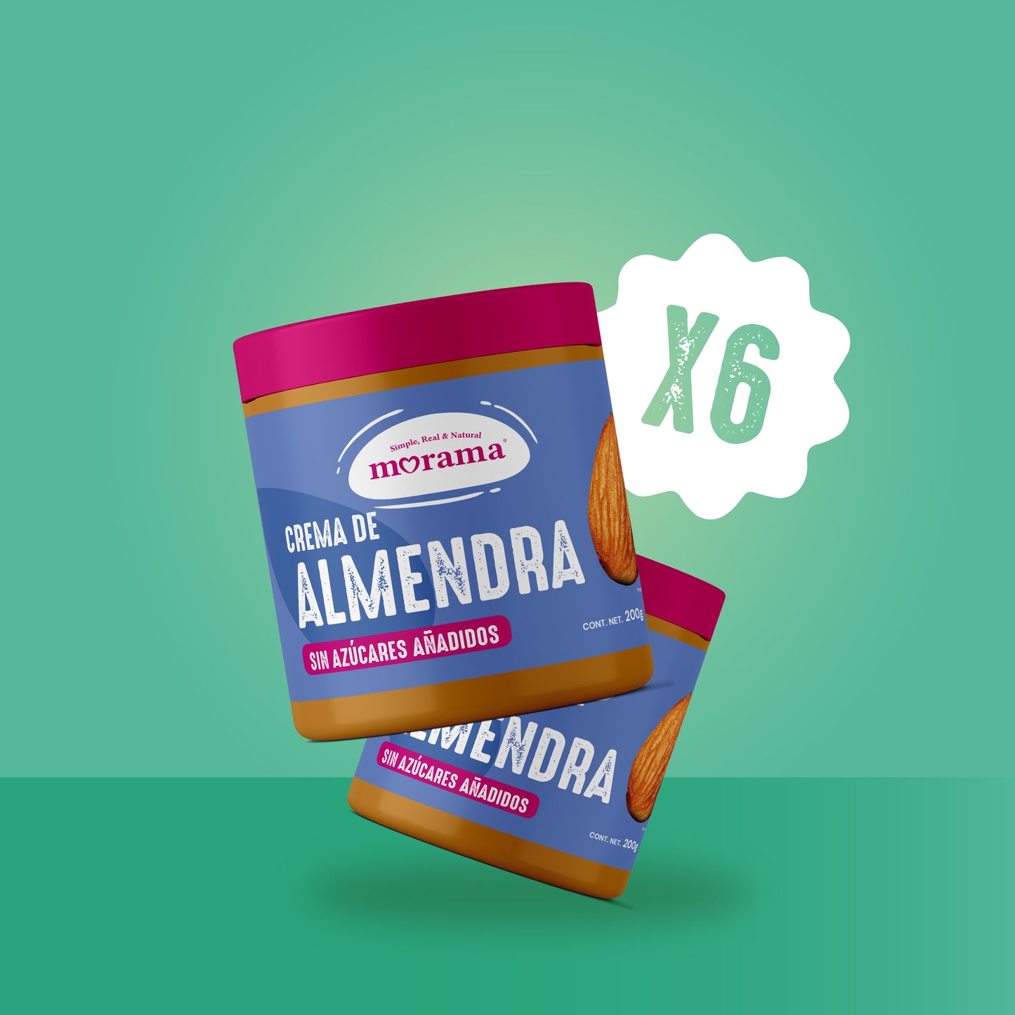 6 Piezas Crema de Almendra