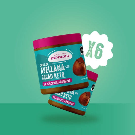 6 Piezas Crema Avellana con Cacao Keto