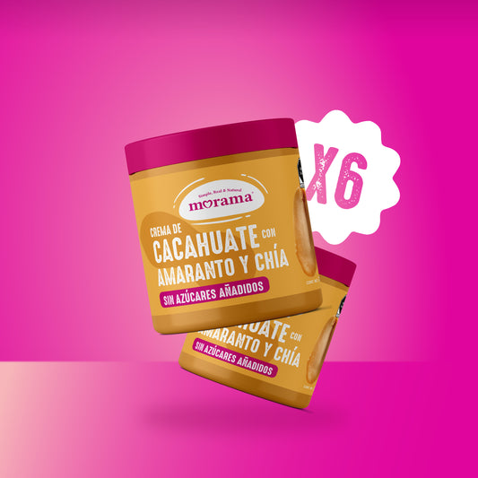 6 Piezas Crema de Cacahuate con Amaranto y Chía