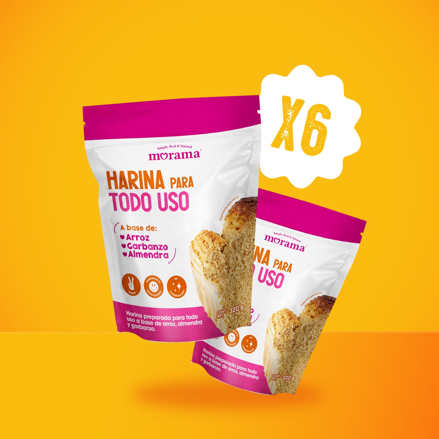 6 Piezas Harina para Todo Uso