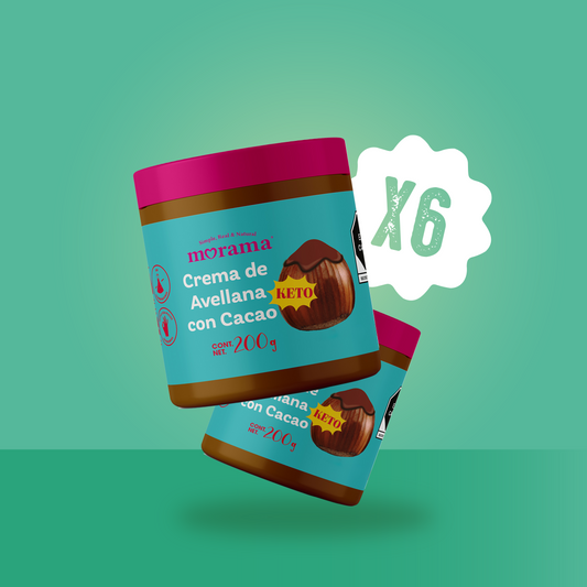 6 Piezas Crema Avellana con Cacao Keto