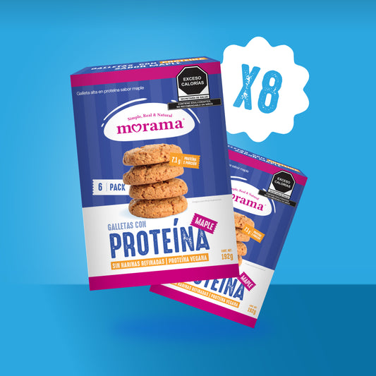8 Piezas de 6 Pack Galletas con proteína sabor maple